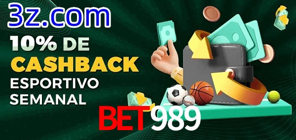 10% de bônus de cashback na Bet989