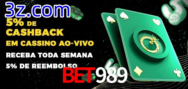 Promoções do cassino ao Vivo Bet989